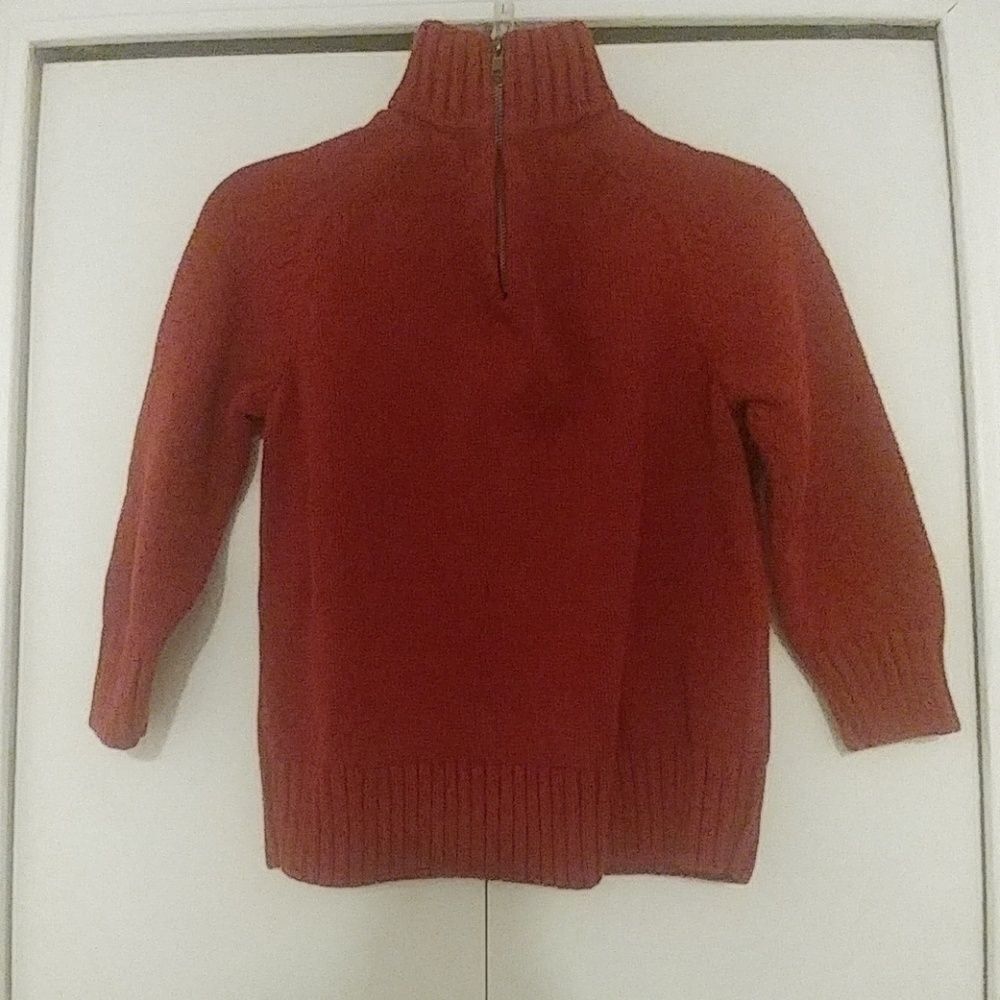 Cherokee 1/4" Zipper Cotton Burgundy Sweater